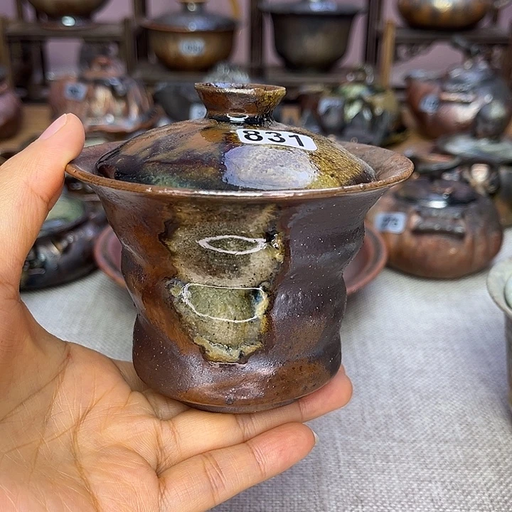 裸柴烧陶瓷手工茶器