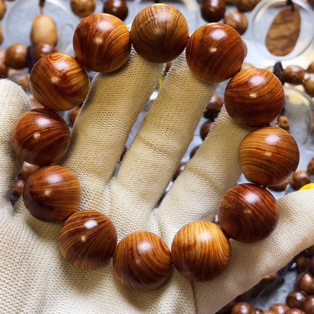 手串/手链柏木太行崖柏2.0陈化扭曲纹红油料