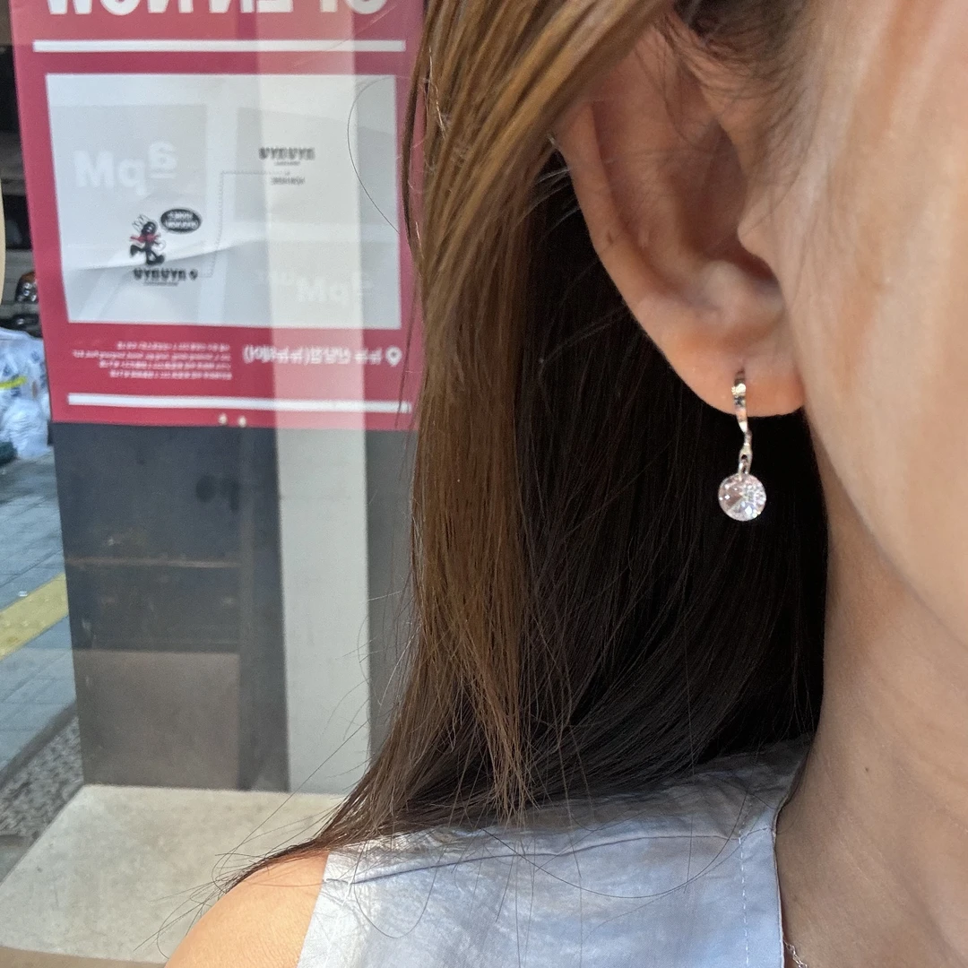 铜合金合成锆石耳饰 韩国 mimi家打折款耳钉