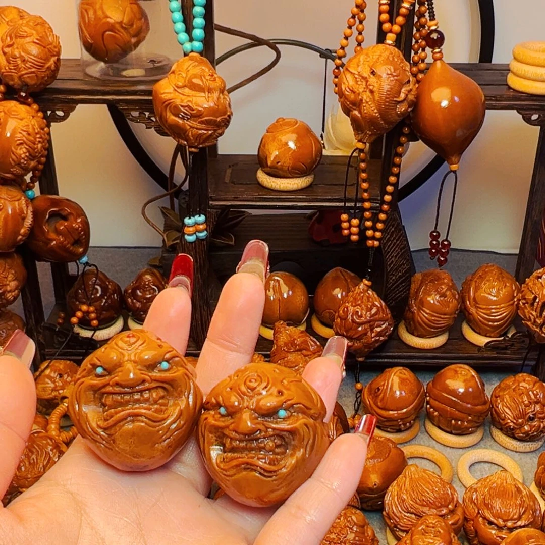 橄榄核手串/手链粉*恶僧一对