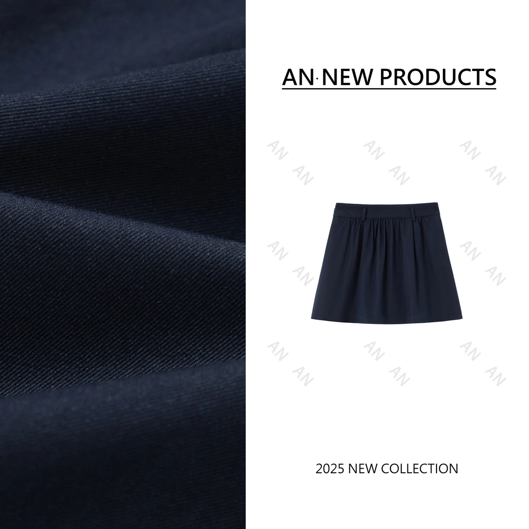 C03287夏季新款美式复古工装半身裙女小个子显瘦高腰遮胯a字短裙