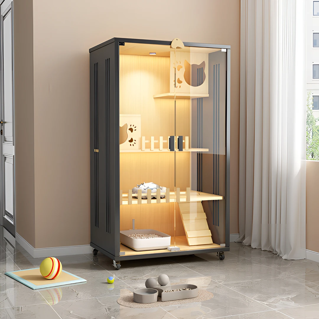 【广州宠物店通用款】猫别墅阳台养猫神器猫屋家用室内透气猫窝猫笼