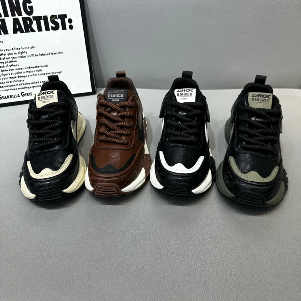 派琦男士潮鞋秋季新款时尚休闲百搭系带板鞋