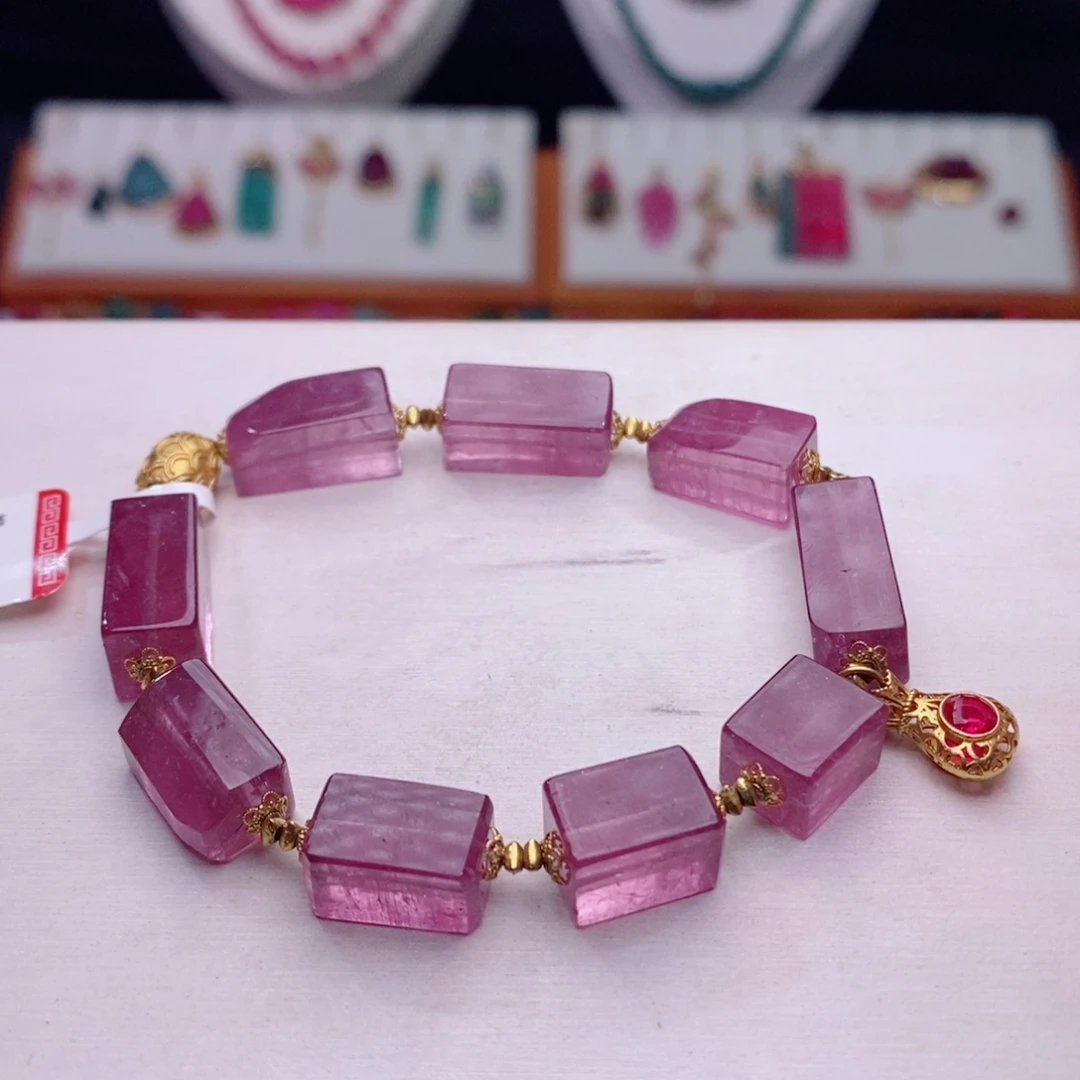 18K金镶嵌手链碧玺碧玺