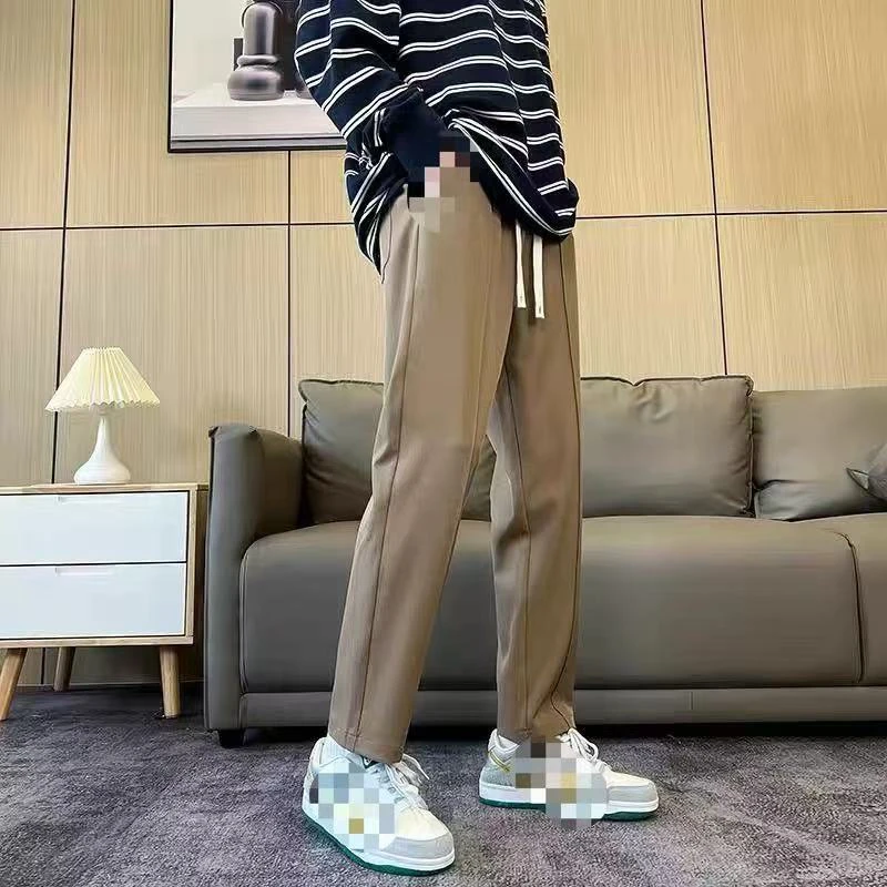 569号 男女同款加厚直筒长裤宽松垂感裤子百搭纯色休闲裤