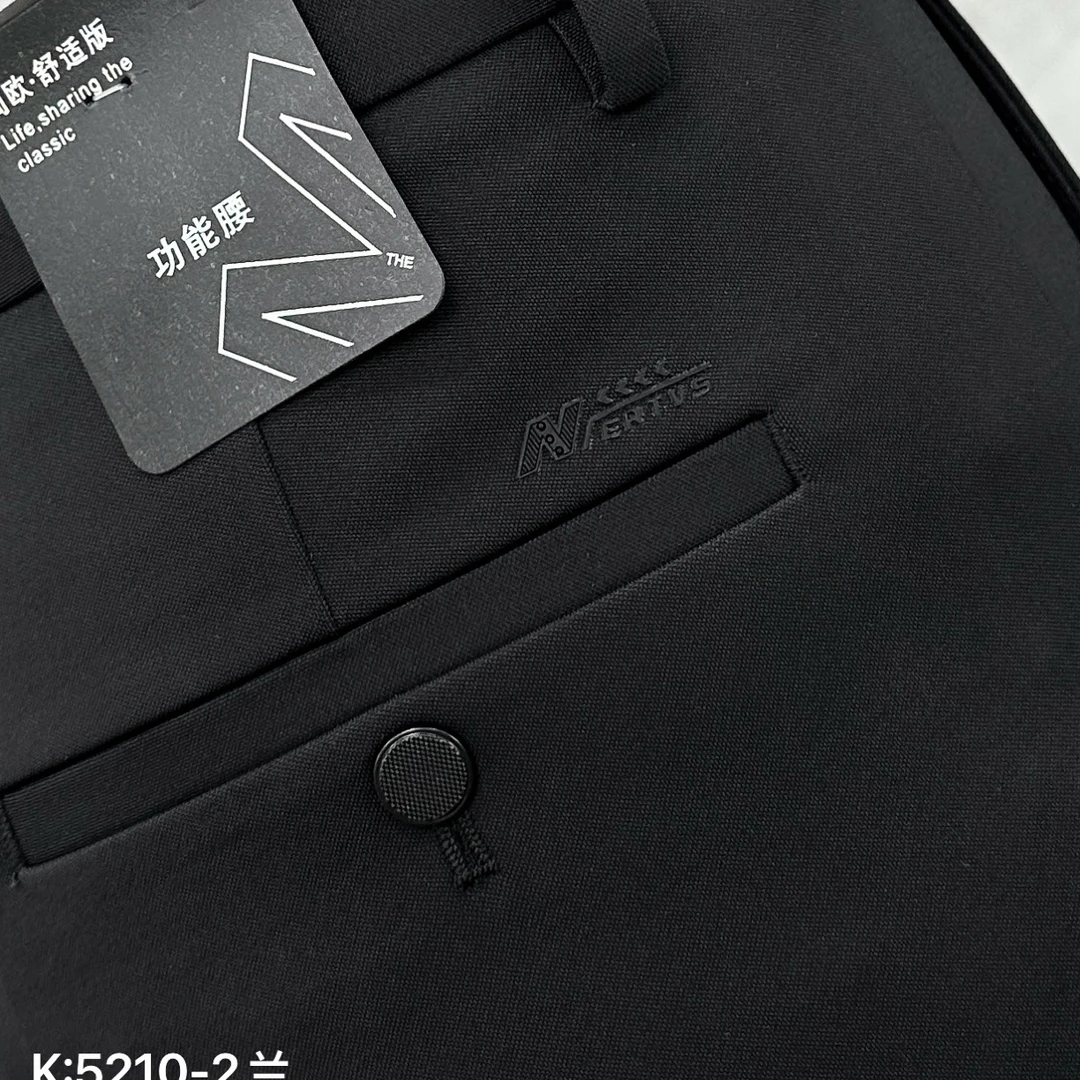 男士高弹休闲裤，纯兰色修身版型 时尚百搭