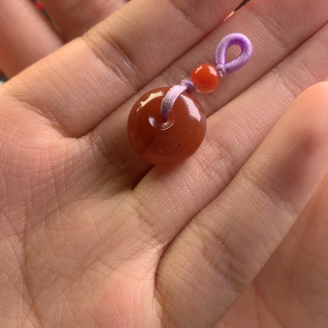 南红玛瑙未镶嵌平安扣