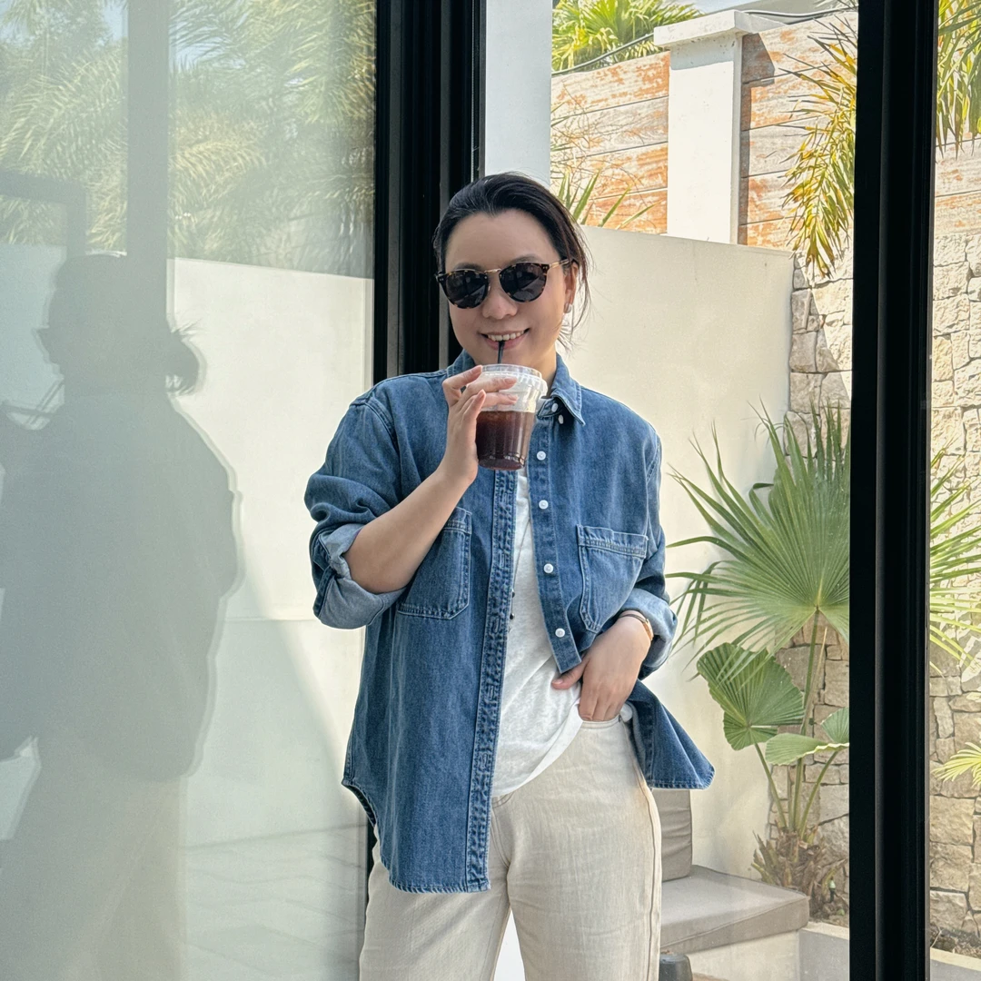 Ms.Qnn“经典丹宁”系列土耳其棉软牛仔衬衣外套 39T137 Q姐