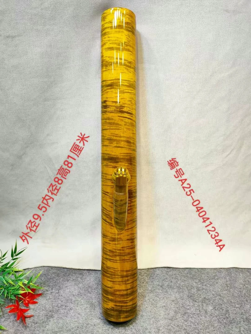 1234号缅甸金丝楠木水咽筒整体无拼接风干老料不易开裂变形