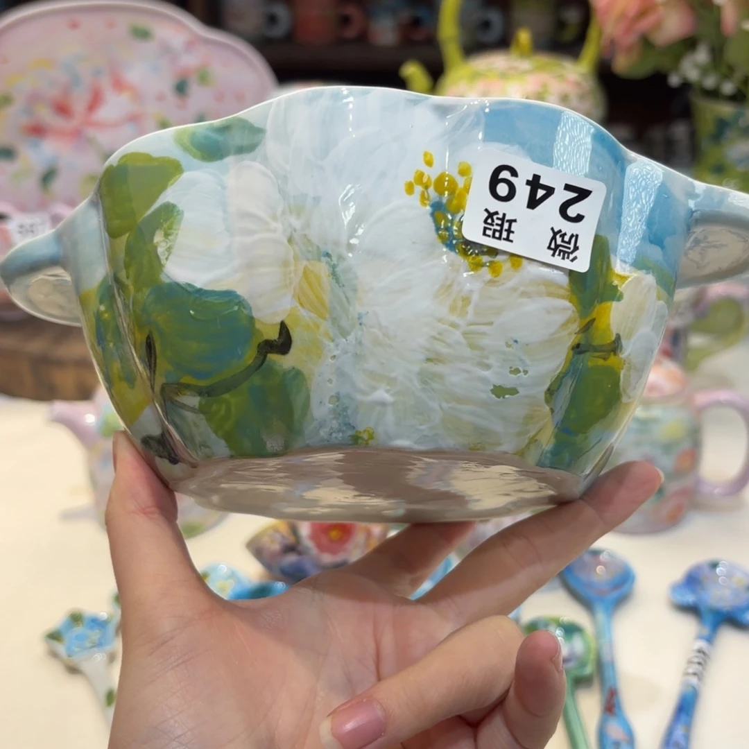 景德镇手绘高温釉下彩陶瓷茶具