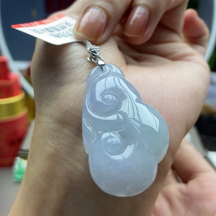 翡翠银S925镶嵌颈饰吊坠22