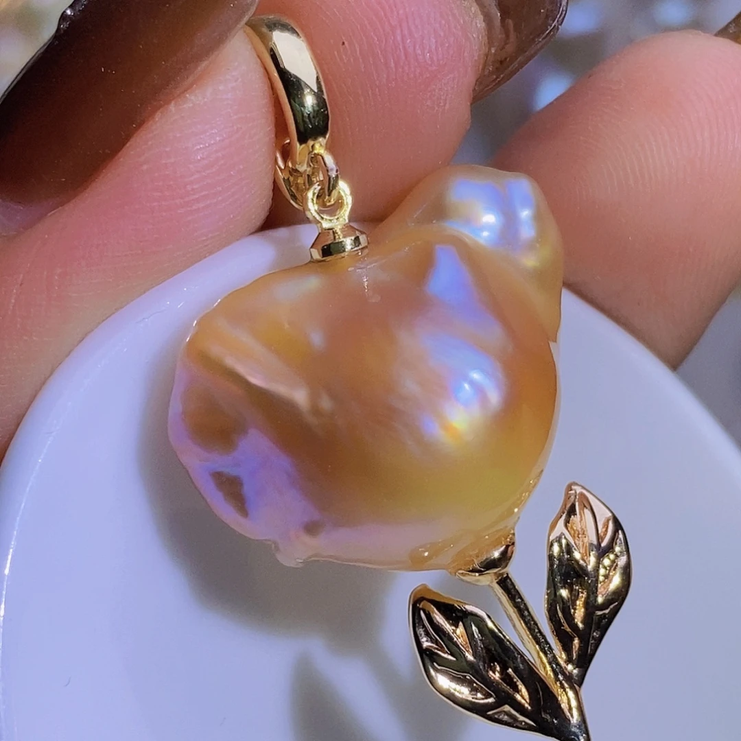 淡水珍珠银S925镶嵌淡水珍珠