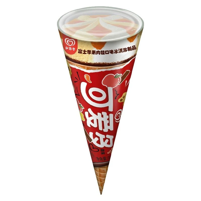 可爱多甜筒苹果肉桂口味冰淇淋单支装 73克冰淇淋雪糕货上门六盘水雪糕同城配
