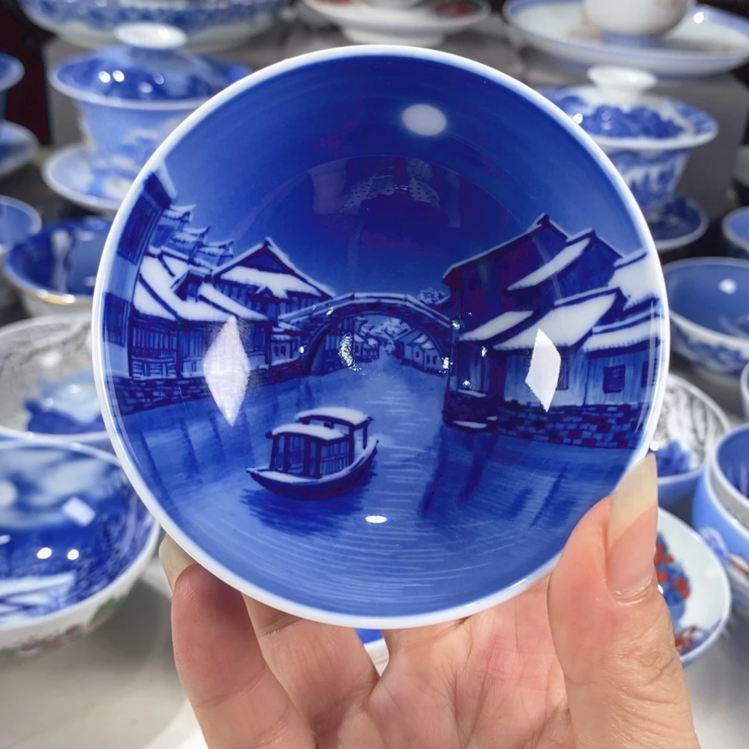青花水乡主人杯杯