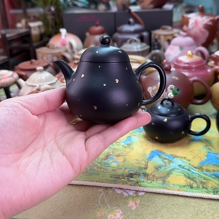 紫砂茶壶洒金高梨