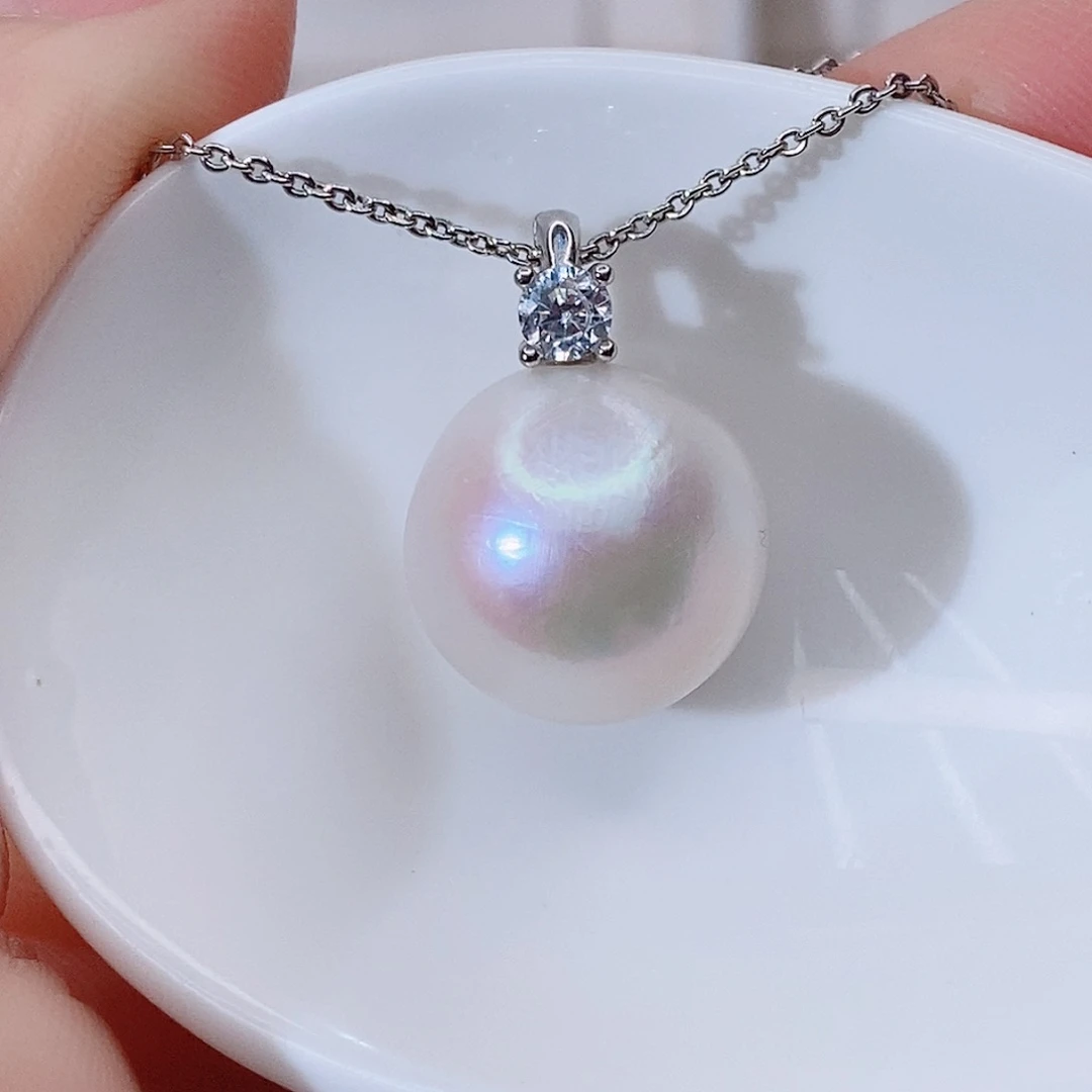 颈饰银S925镶嵌淡水珍珠