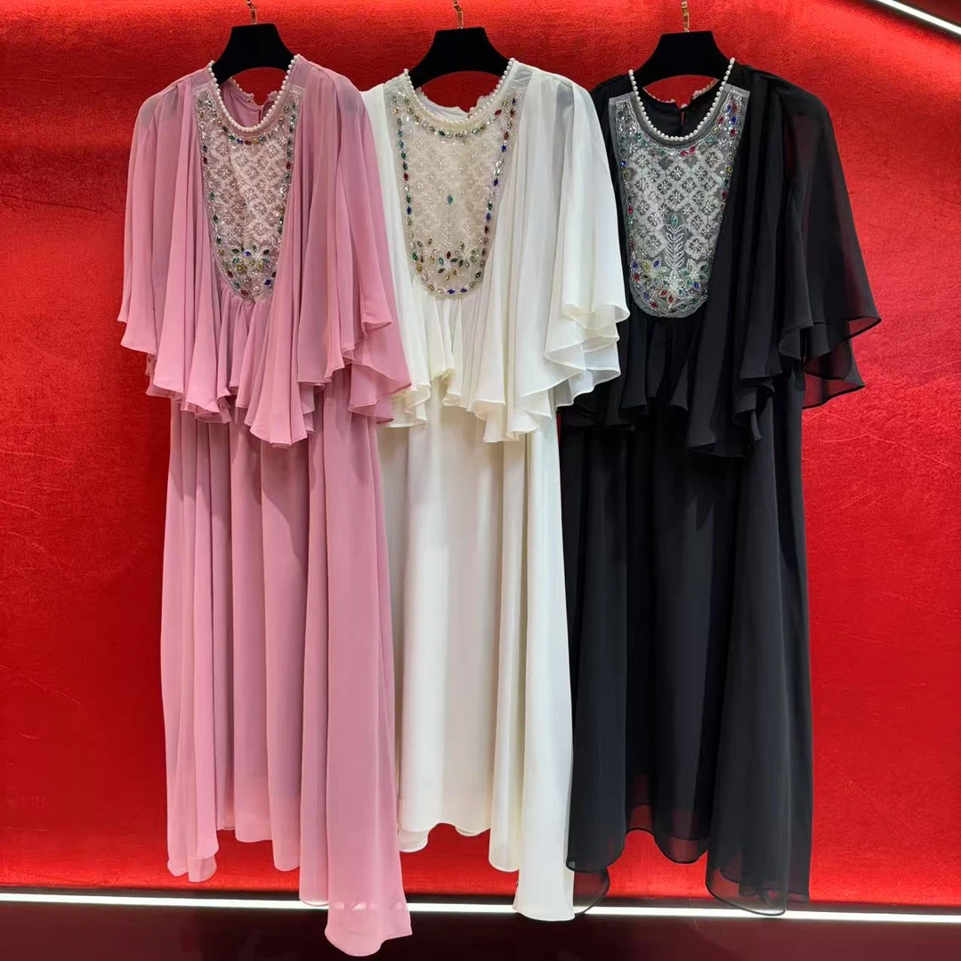 DanDancollectionstore【孤鸾舞镜】深圳大码重工披风款连衣裙318