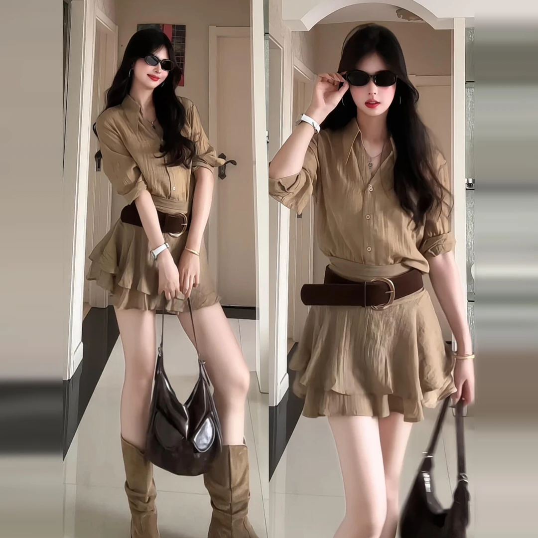 巨好看蓬蓬假两件连衣裙女秋季2025新款法式气黑色长款修身连衣裙