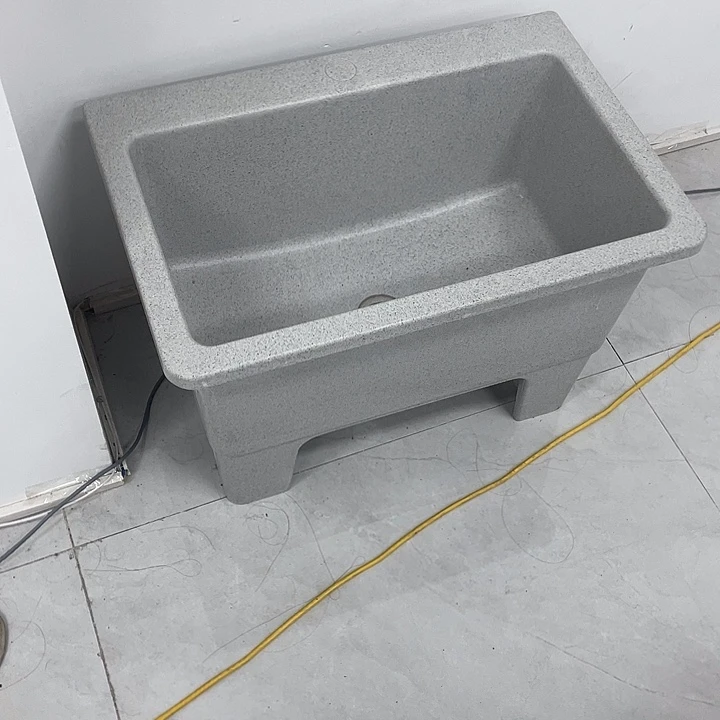 A***子石英石拖把池60*40*40灰