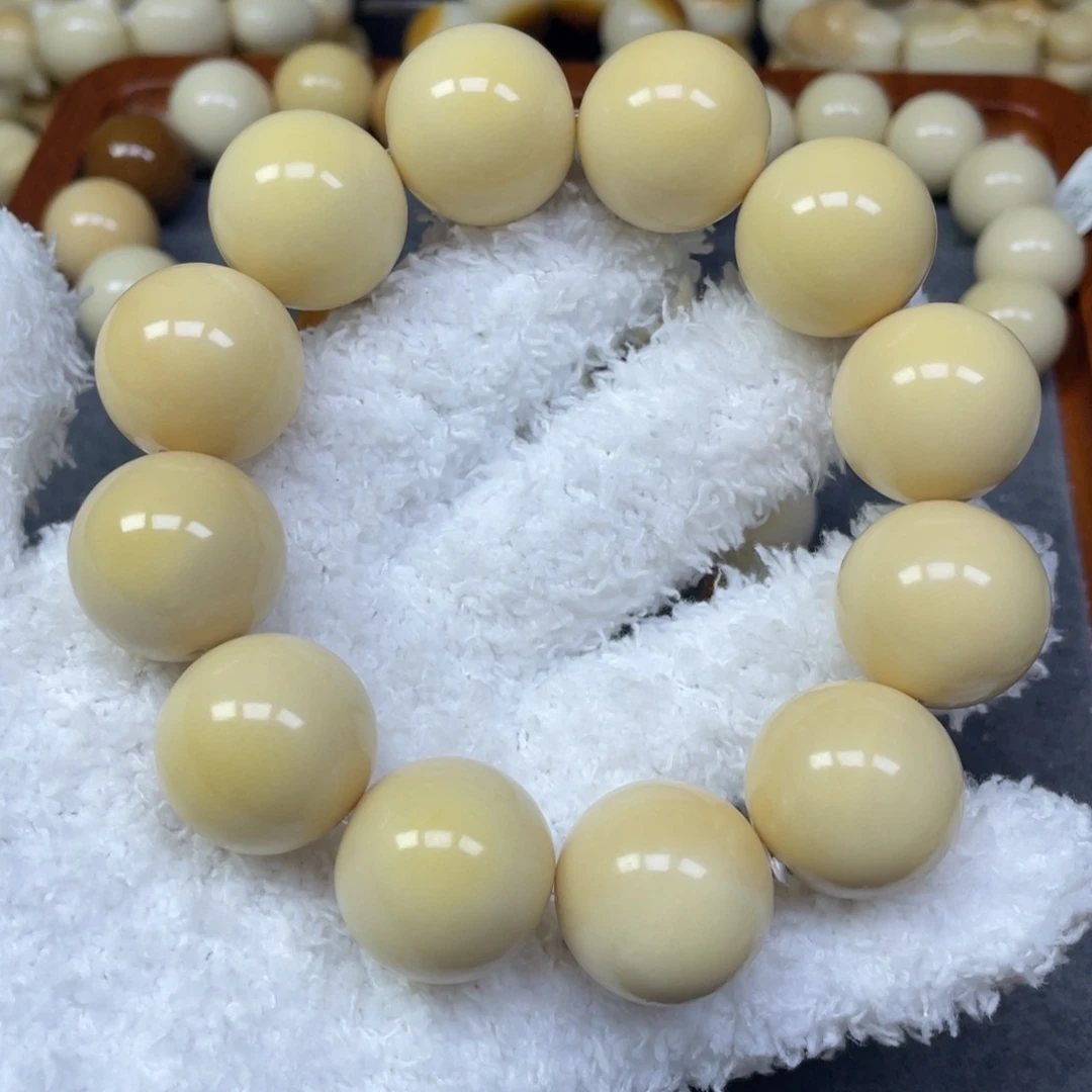 菩提根/象牙果手串11.713臻品微瑕老师傅圆珠