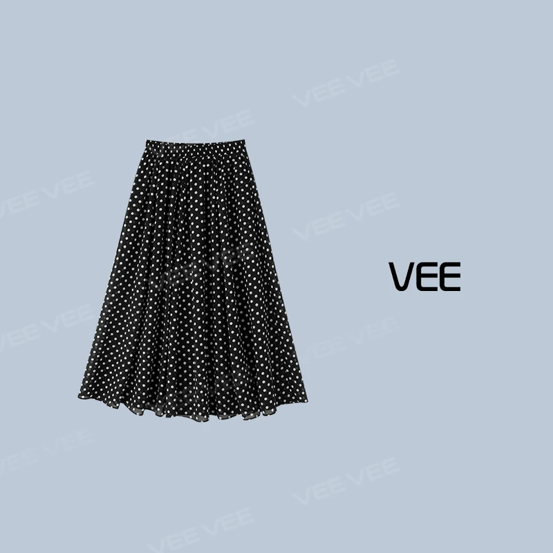 VEE【小波点】【专属】25夏新款时尚气质百搭显瘦优雅中长款波点半裙