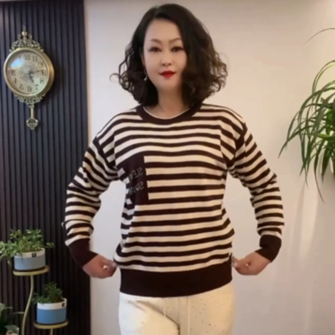 510款条纹衫春秋洋气显瘦