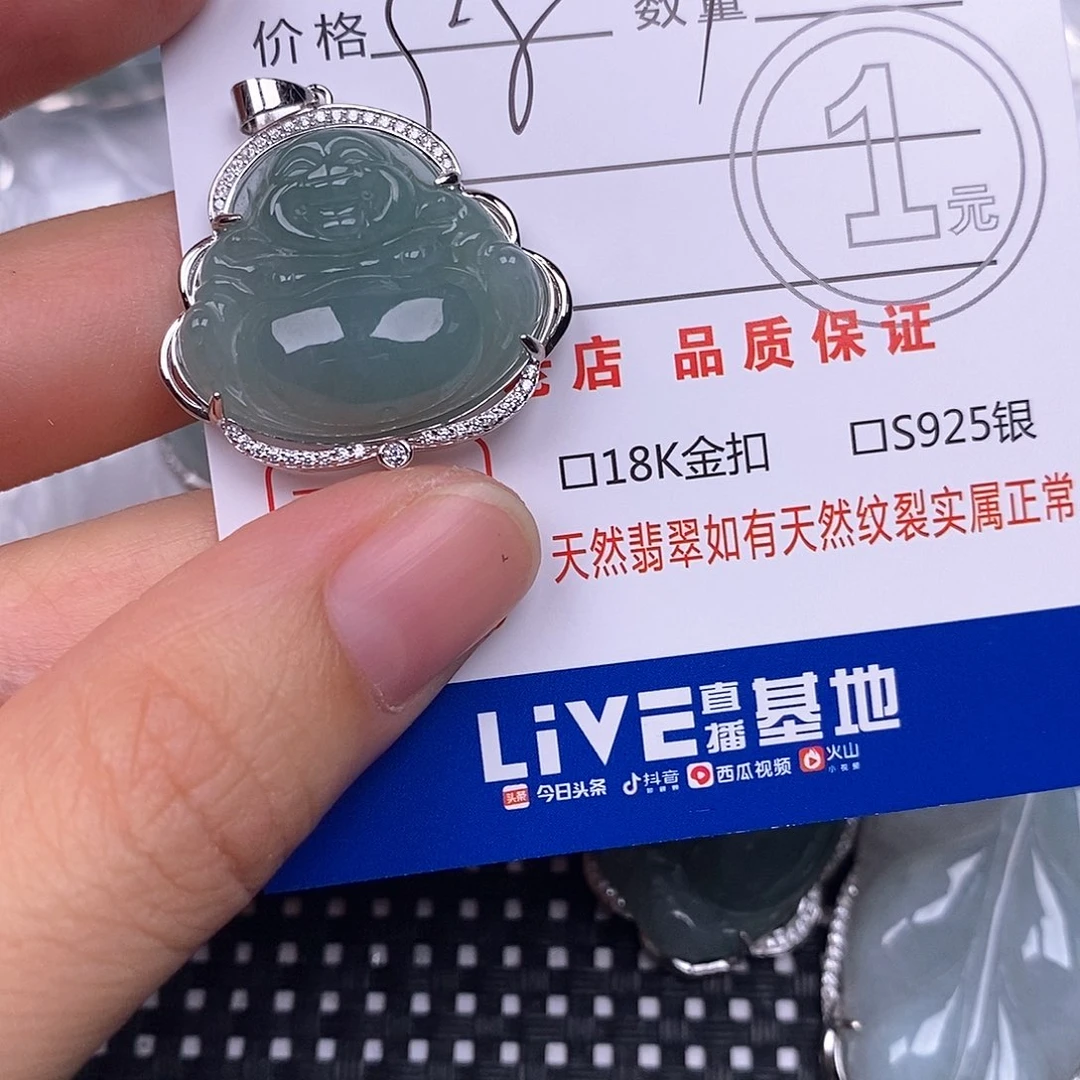 翡翠银S925镶嵌颈饰