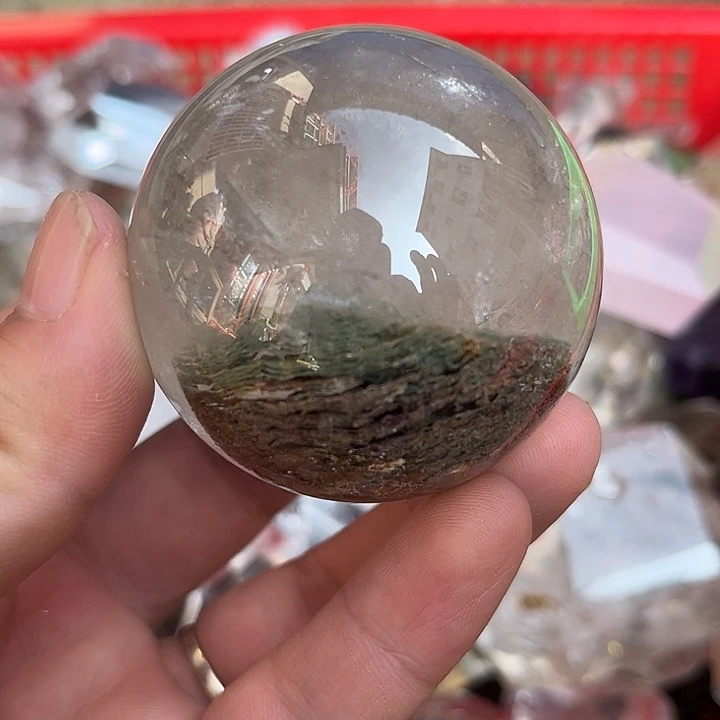 水晶未镶嵌摆件幽灵球