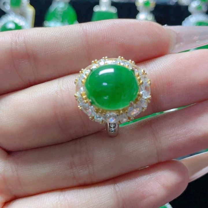 翡翠颈饰银S925镶嵌