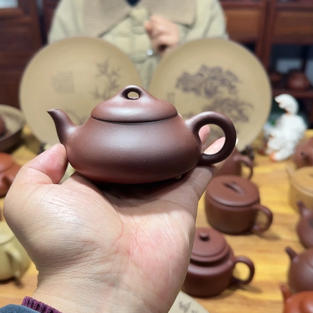 壶紫砂紫砂汉棠石瓢