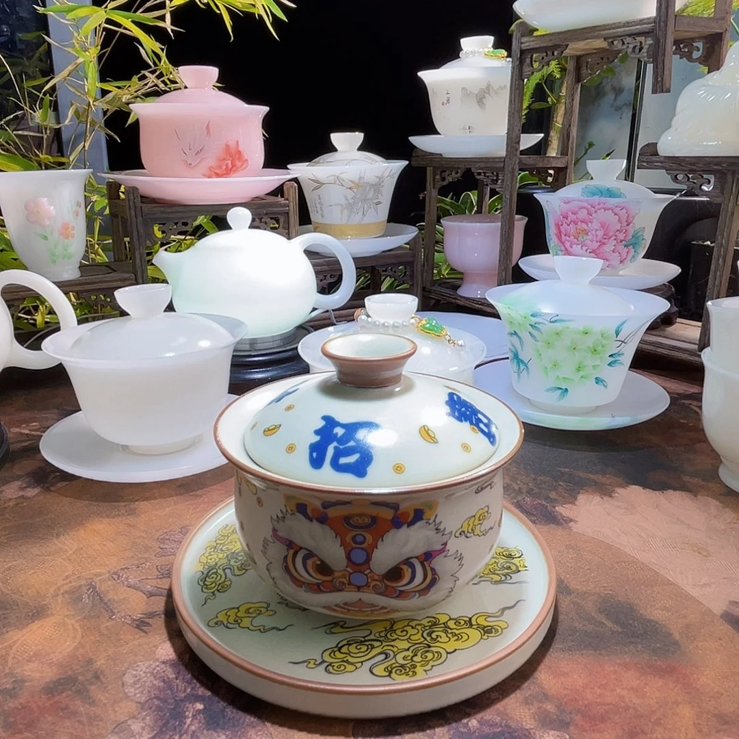 汝窑醒狮布袋➕壶承