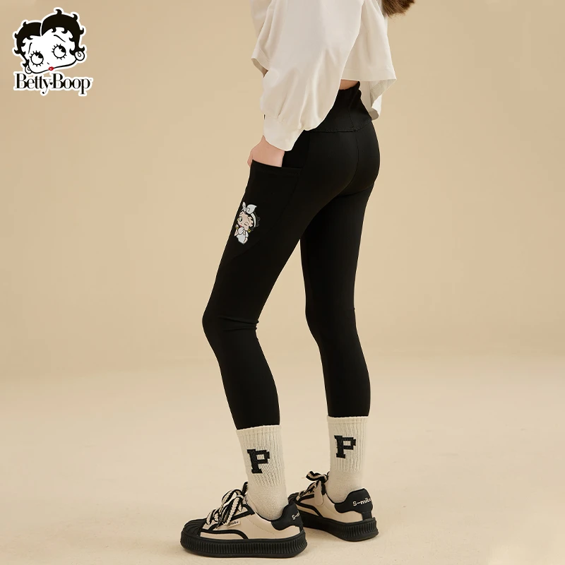 贝蒂女童洋气紧身打底裤子2025春秋款瑜伽裤跑步健身鲨鱼裤12010