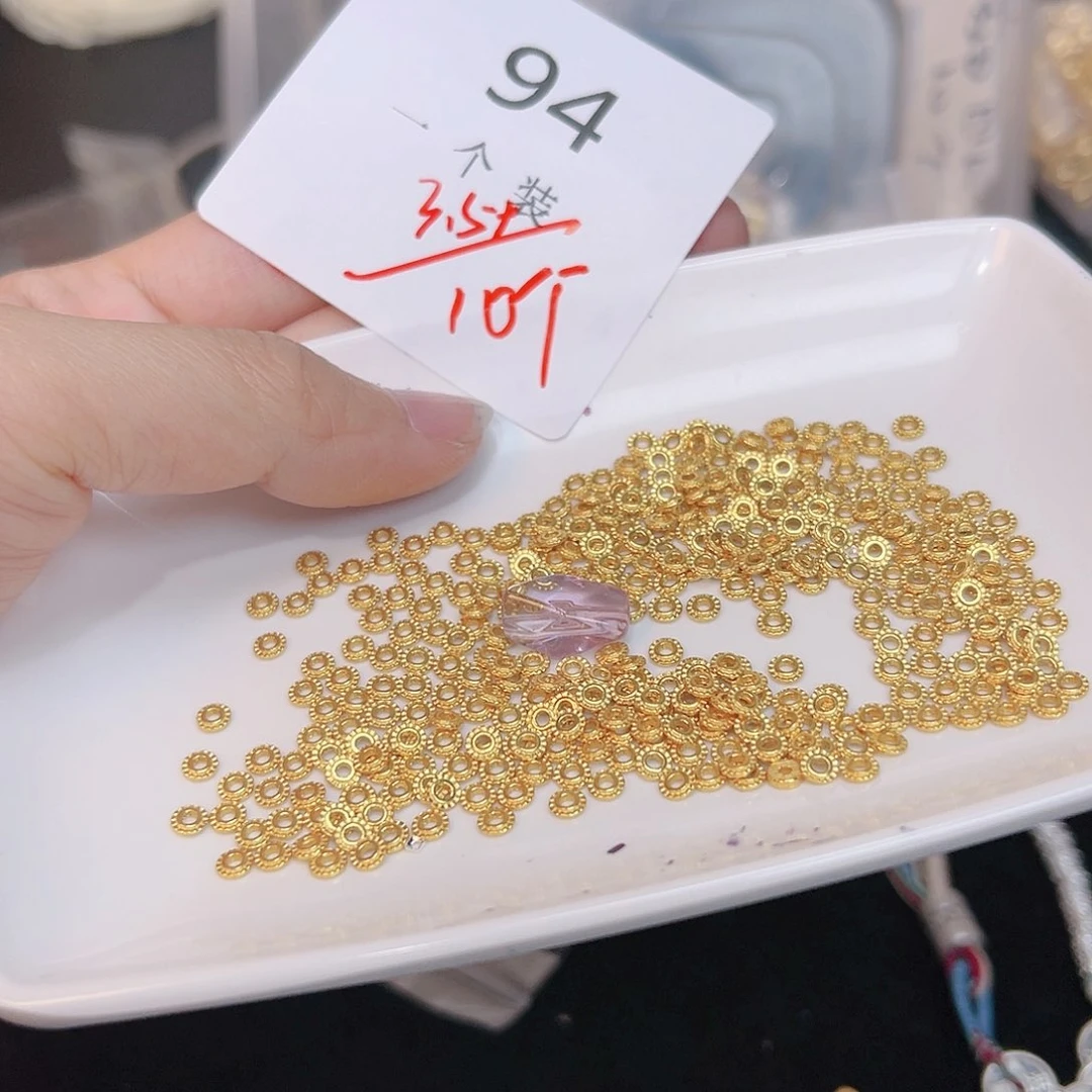 紫晶珠宝半成品银S925镀金镶嵌94