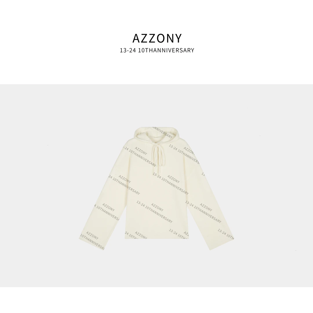 2 YYL 米色毛衣帽衫 100%绵羊毛 2025秋款上新autumn 163307