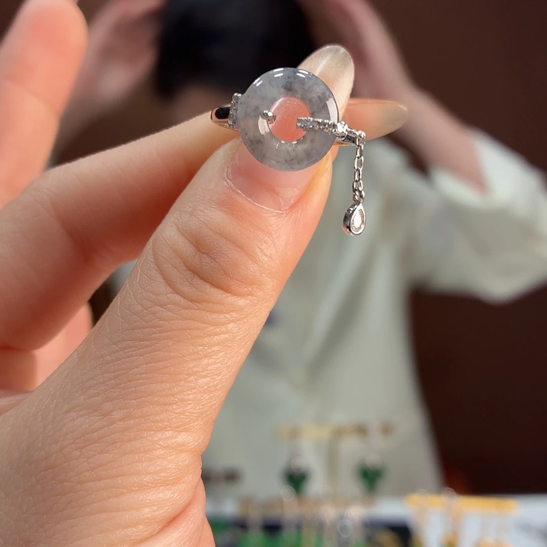 翡翠银S925镶嵌戒指