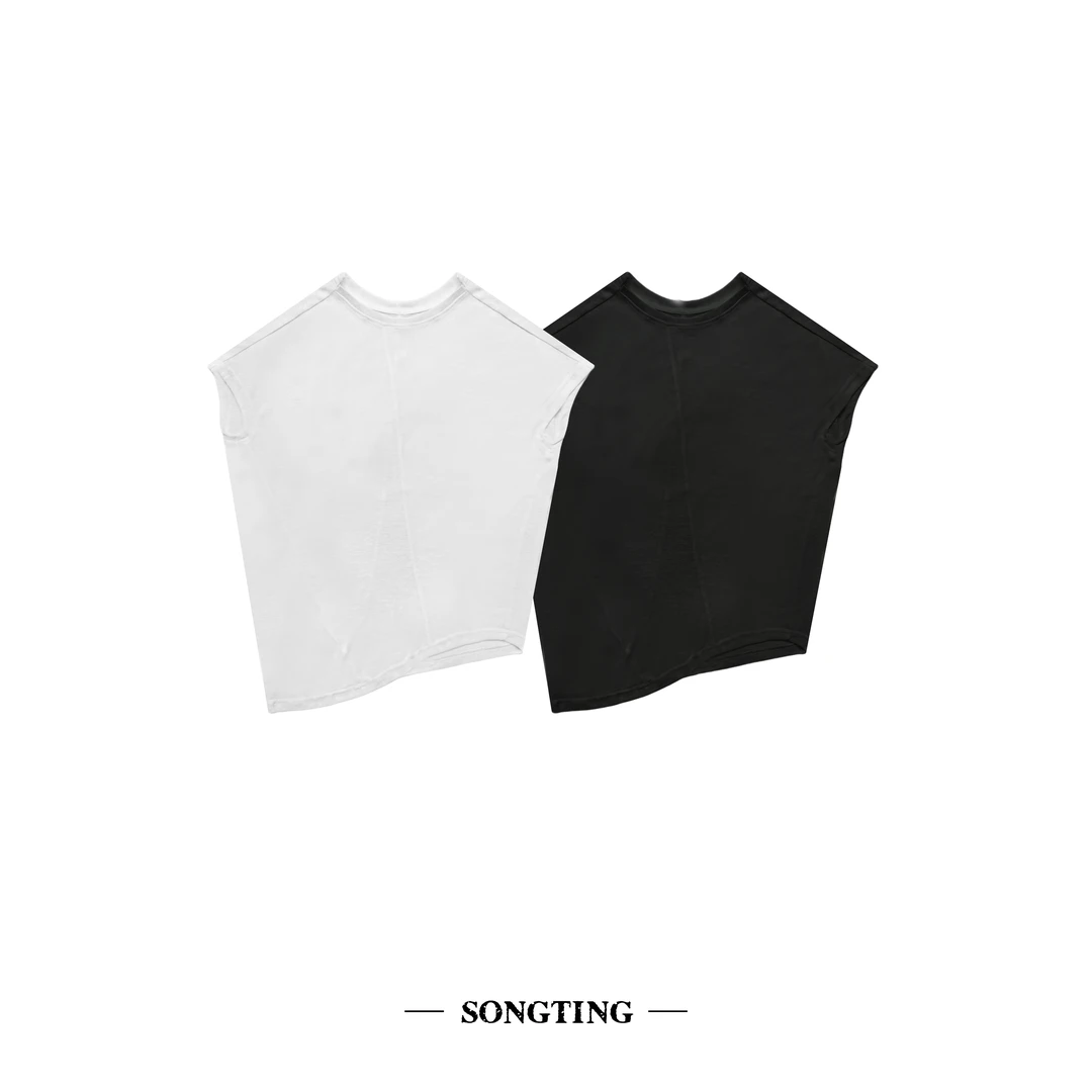 SONG TING｜极简系列简约气质凉感轻薄斜杠T恤