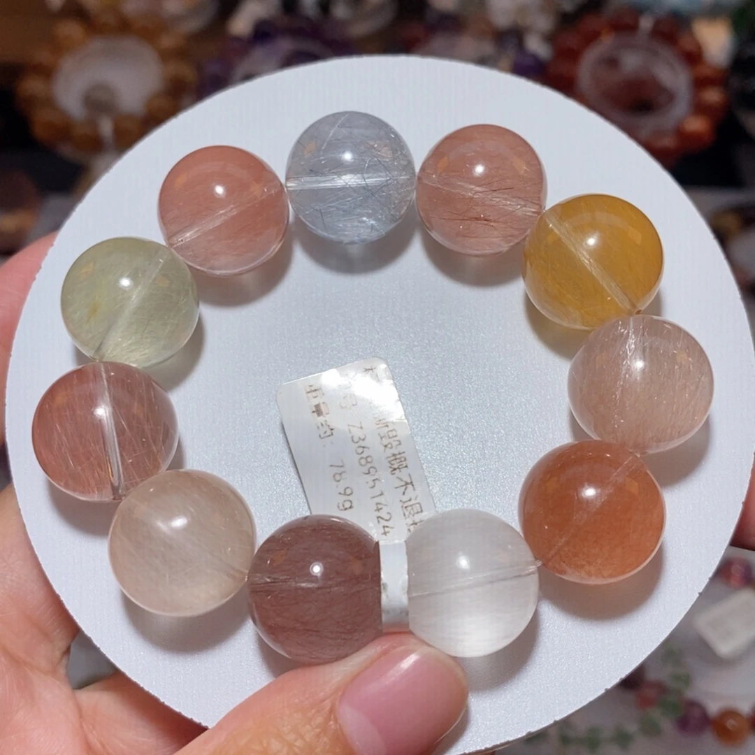 未镶嵌手链水晶F彩兔毛17