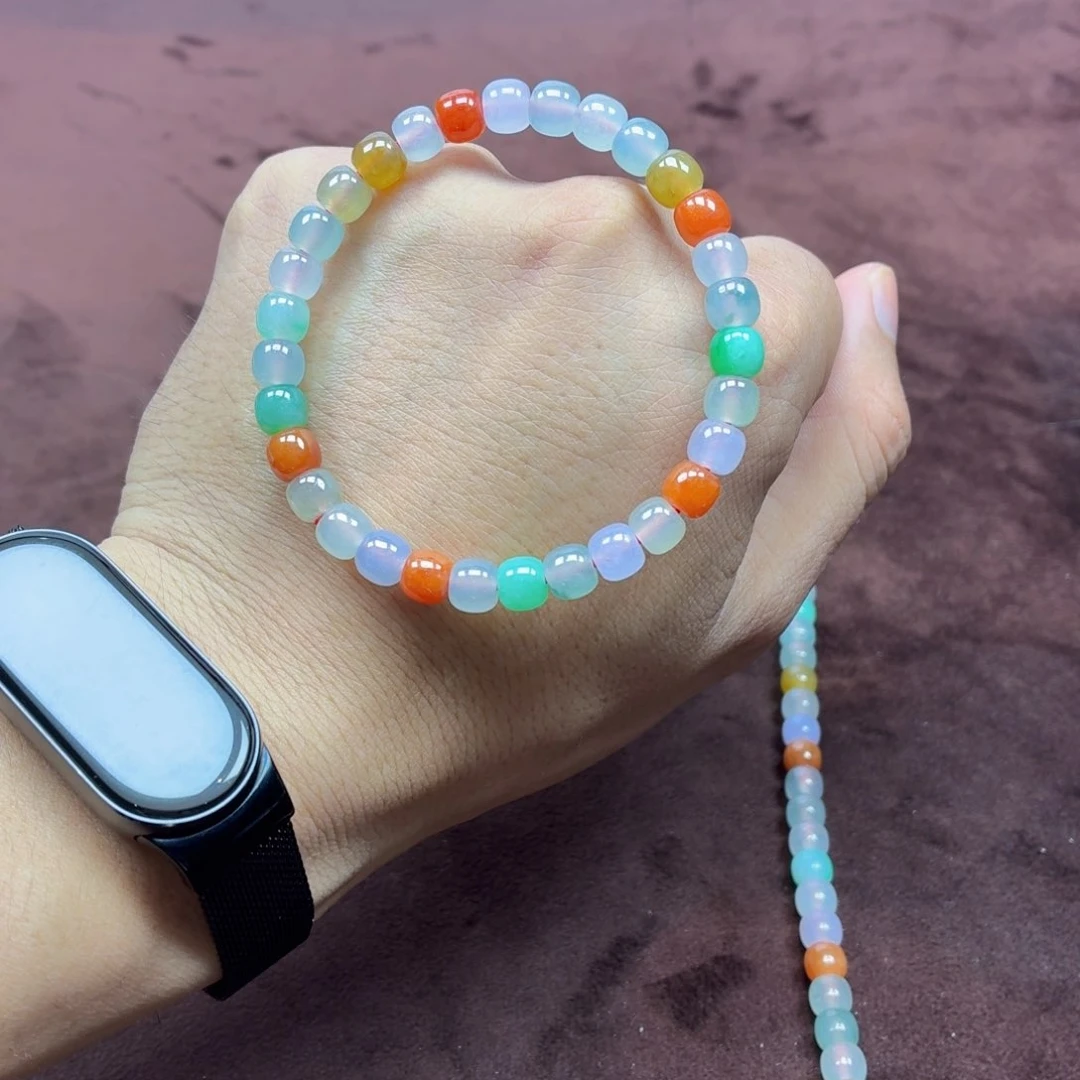 定制翡翠未镶嵌翡翠珠串