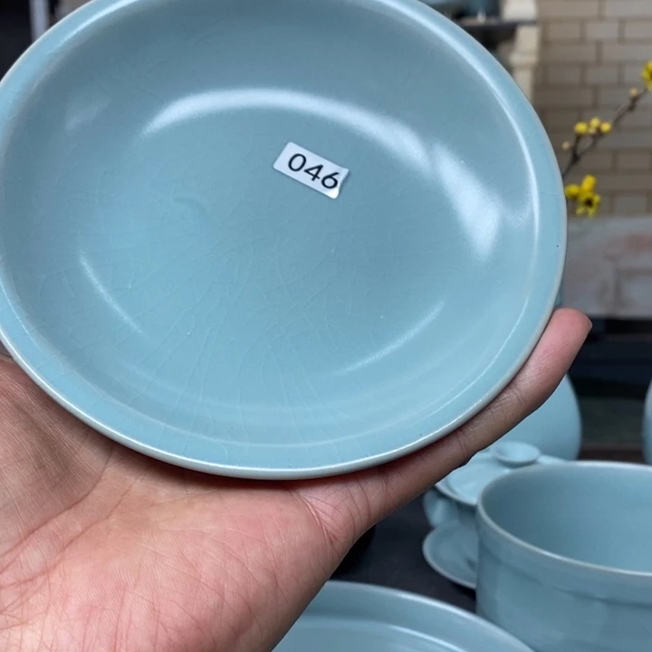 摆件静*抱朴汝瓷仿古微瑕