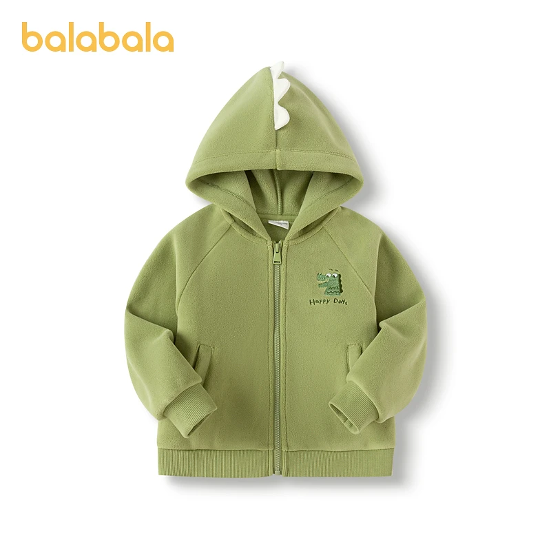 巴拉巴拉童装儿童摇粒绒外套男童女童秋冬动物造型连帽上衣可爱萌