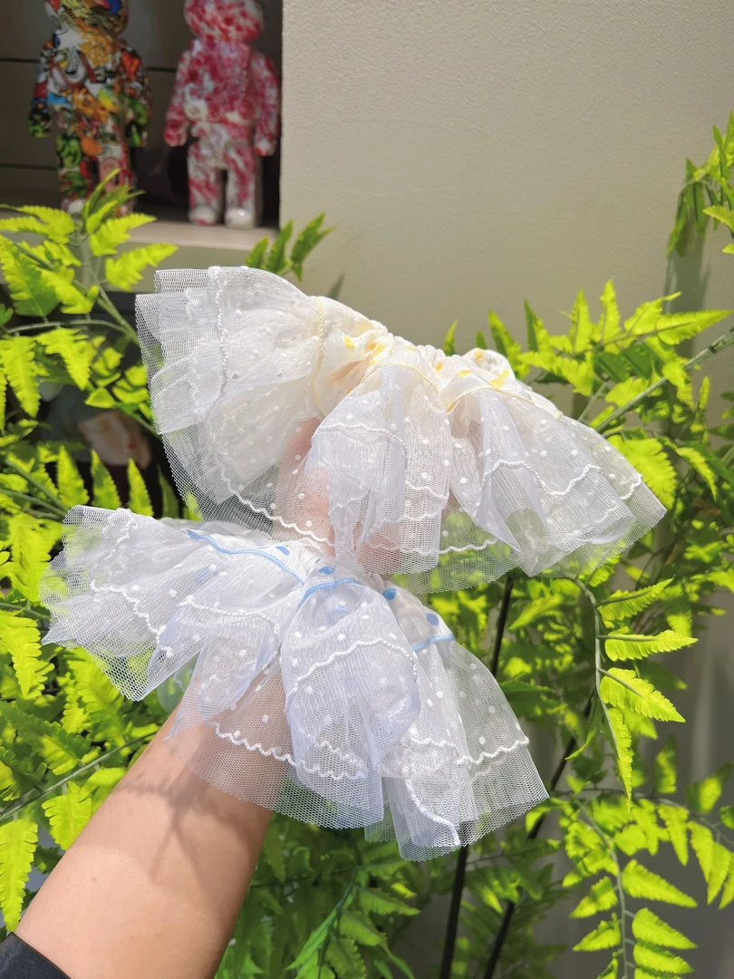 新款大肠发圈韩版蕾丝边边甜美气质时尚头饰皮筋仙女款扎头发发绳