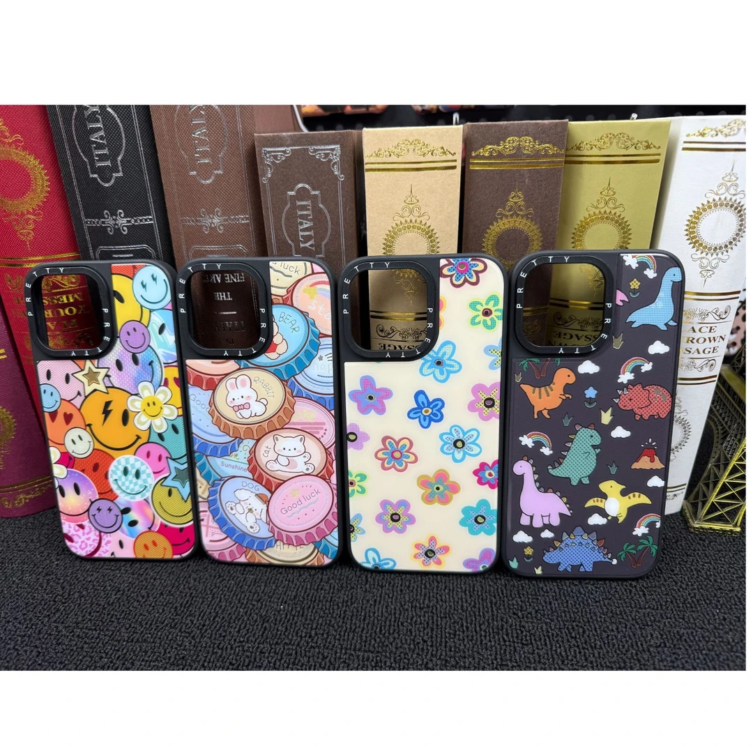 鎏金工艺磁吸创意手机壳适用于苹果华为潮牌可爱折叠金属手机支架