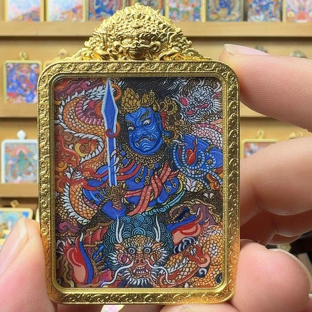 玄烨-高品质不动明王纯手绘随身唐卡