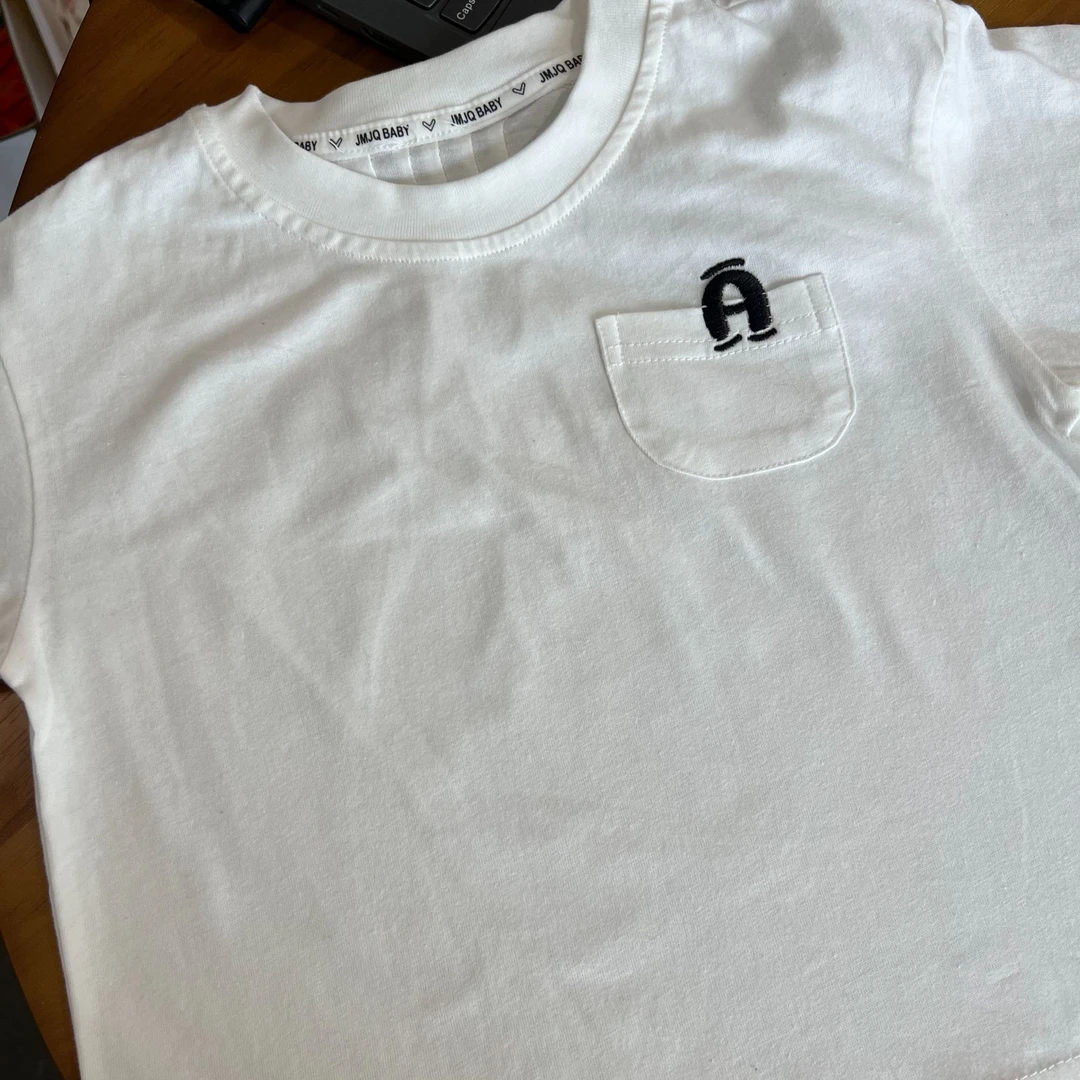 【JMJQ 25031】夏季新款儿童韩版圆领印花休闲圆领百搭短袖