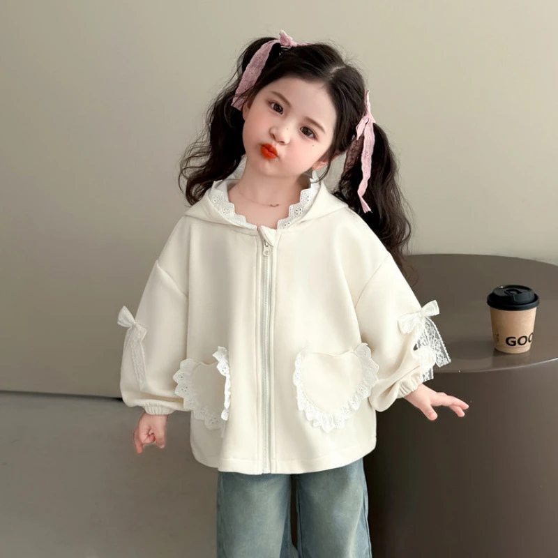 女童外套春秋季潮酷穿搭连帽洋气秋装女孩2025新款宝宝外套潮