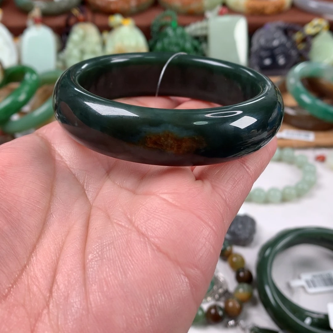 和田玉手镯未镶嵌57_58口径