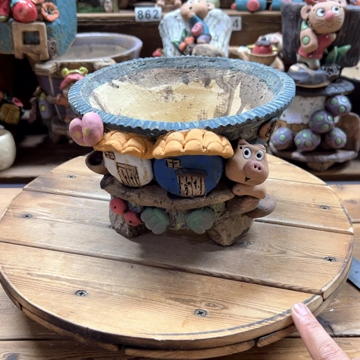 嘻哈多肉花盆百搭