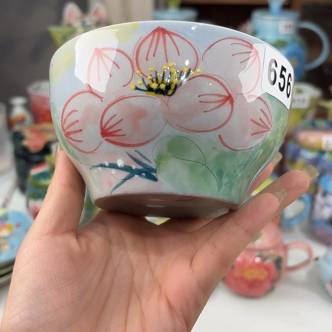 瓷片景德镇手绘高温釉下彩陶瓷茶具