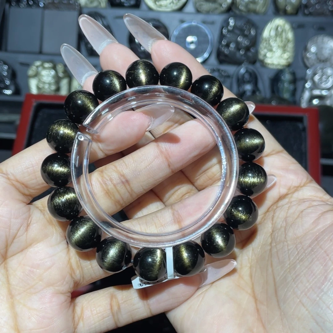 【闪购商品】未镶嵌黑曜岩手串K****a