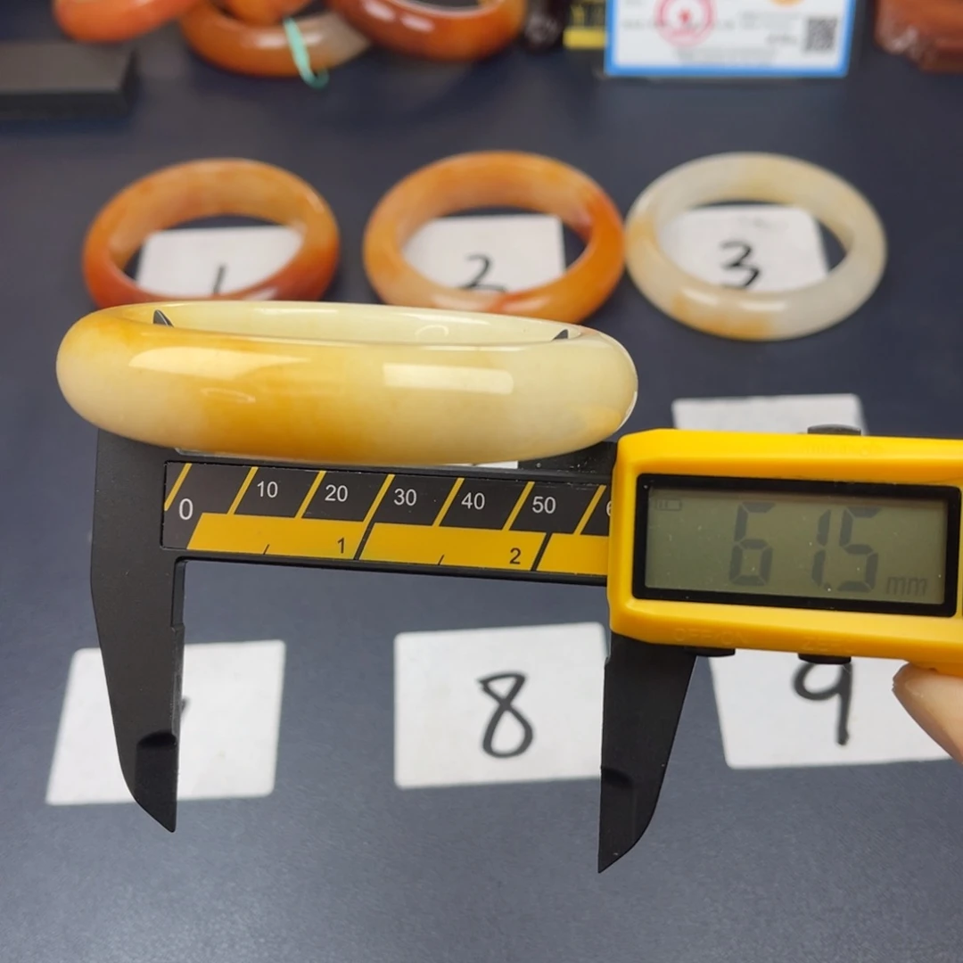 合金石英质玉（黄龙玉）手镯4号61.5圈